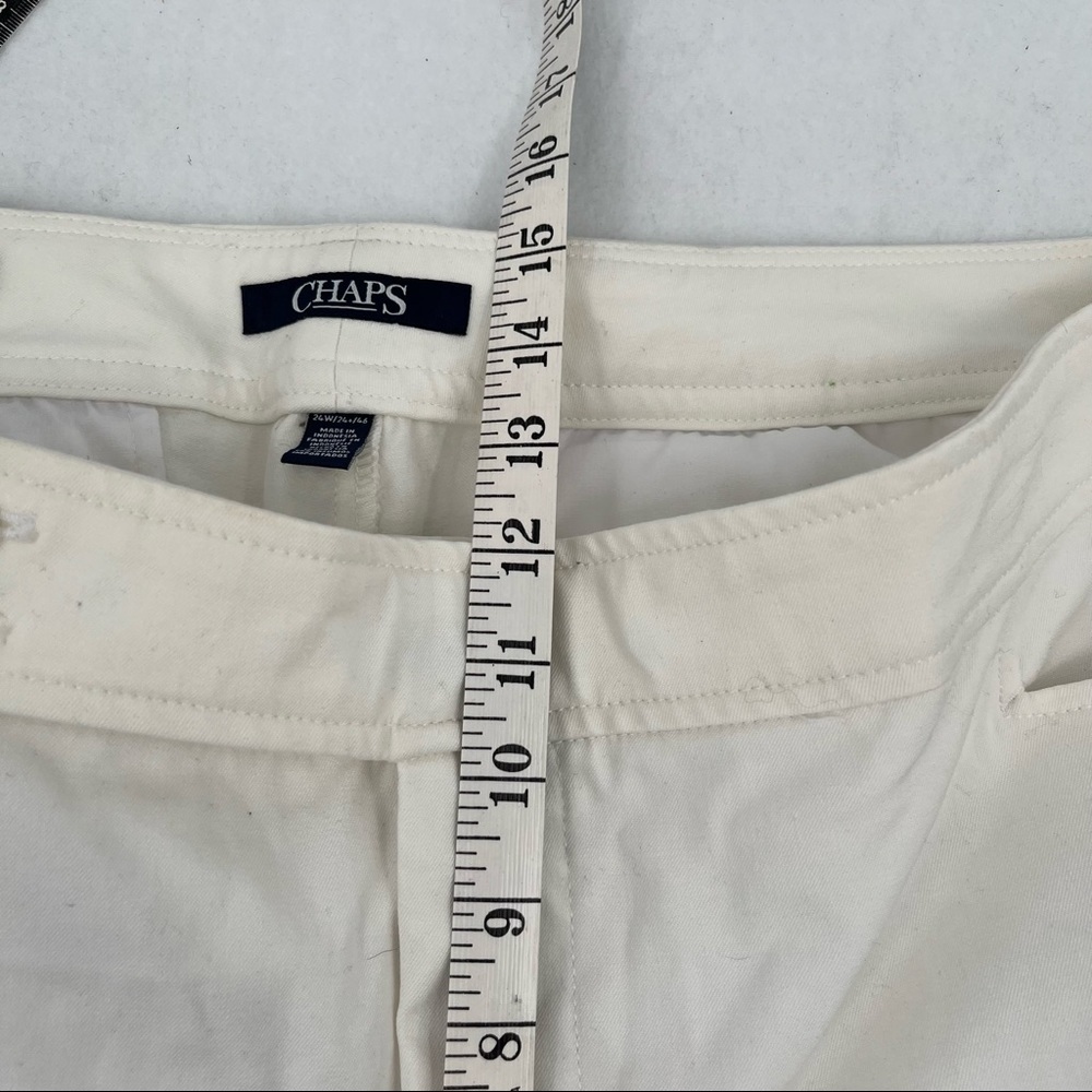 CHAPS Womens NWT Slimming Fit White Capri Pant size: 24W - Picture 5 of 11